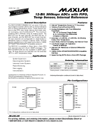 Datasheet MAX1227 manufacturer MAXIM